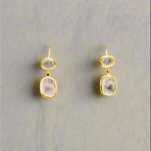 Gold Filled Quartz Earrings!